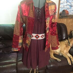 Others Follow Faux Suede Tunic Dress